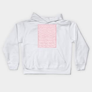 Knitting pattern - white on pink Kids Hoodie